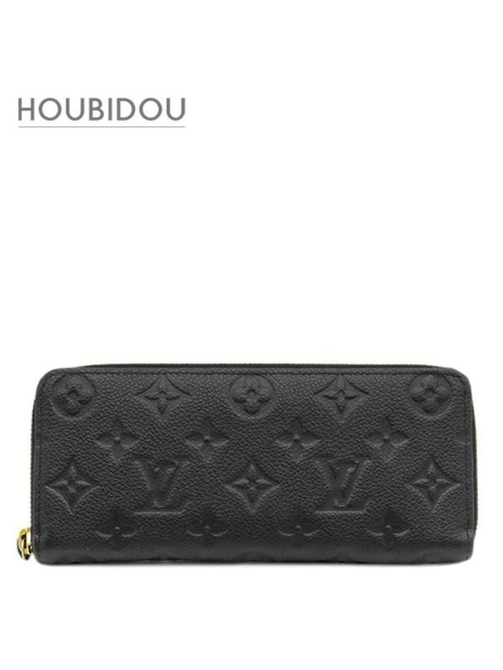 Louis Vuitton Wallet Portefeuille Clemence Monogram Empreinte Noir Gold Black